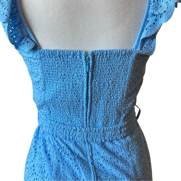Lilly Pulitzer Ryann Eyelet Shift Dress Sleeveless Sundress with Flutter Sleeves - Picture 7 of 12